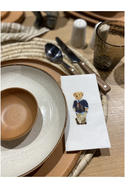 Teddy Bear Cool Baskılı Sunum Peçetesi 16'lı