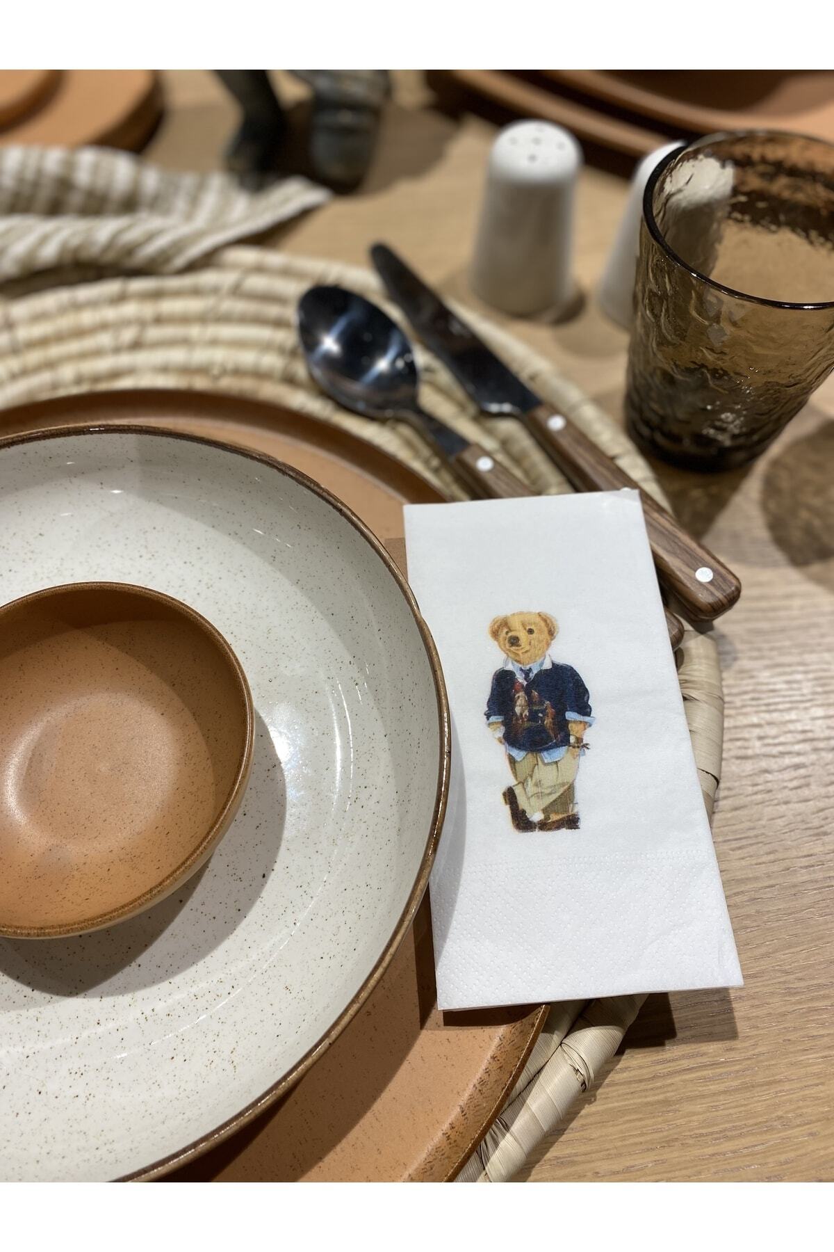 1_org_zoom Teddy Bear Cool Baskılı Sunum Peçetesi 16'lı - Görsel 1