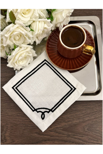 Lux Grup Alice Kokteyl Peçetesi 2'li Siyah
